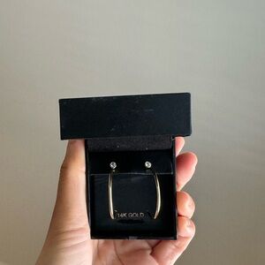 14k solid gold hoops earrings